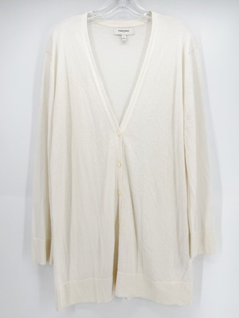 Banana Republic Factory Wool Blend Cream V-Neck Cardigan L - Picture 7 of 7